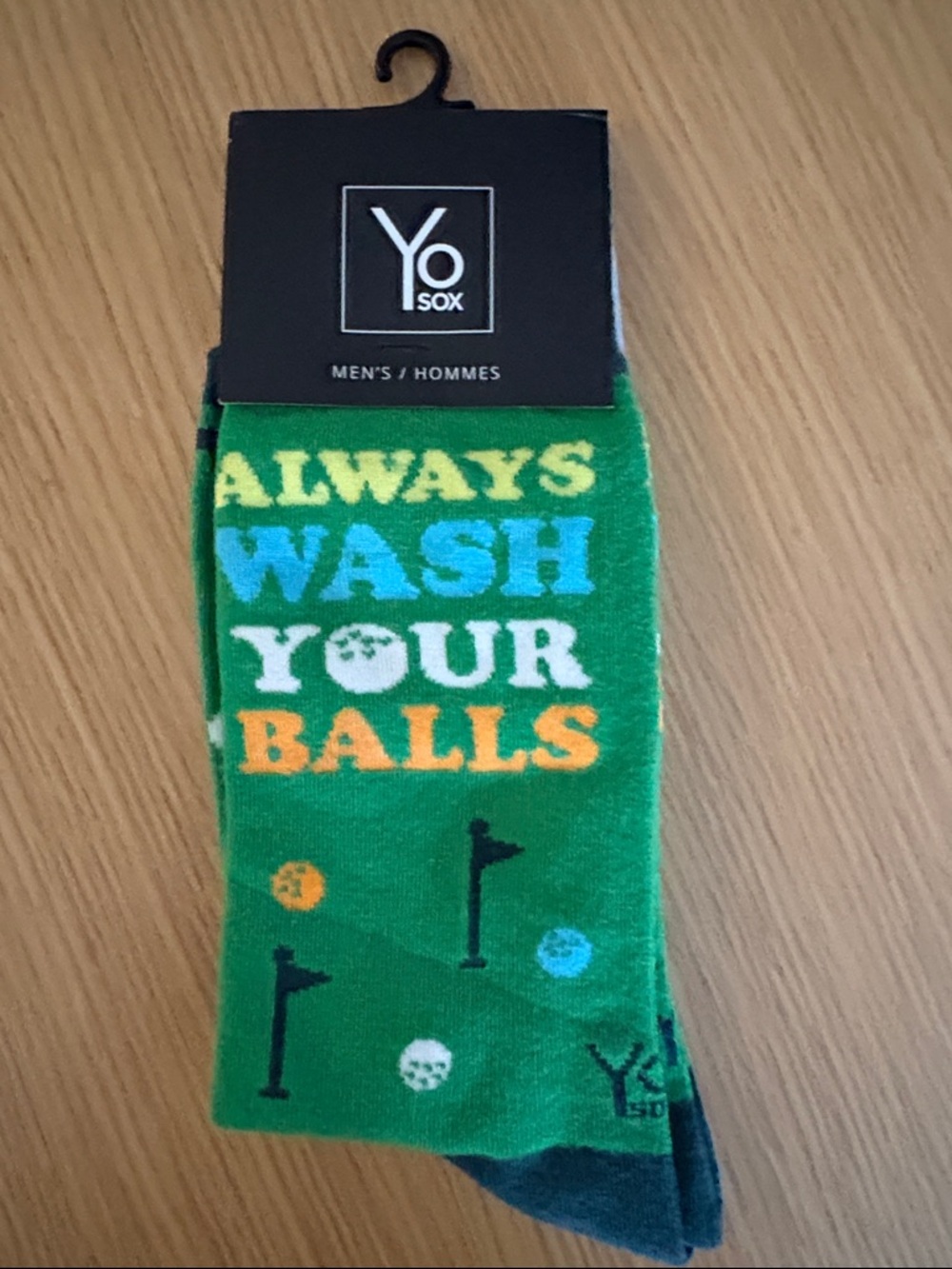 Yo Sox Always Wash Your Balls Golf Socks